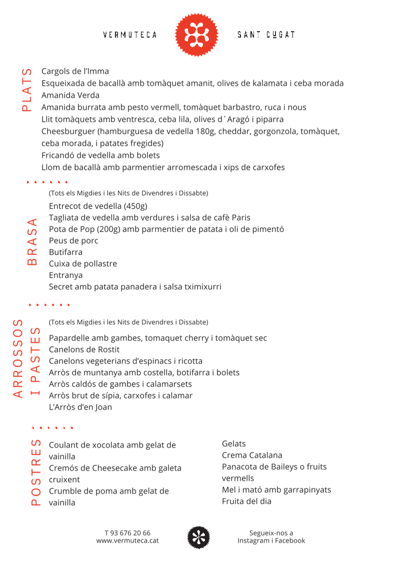 Vermuteca Menu - Image 1